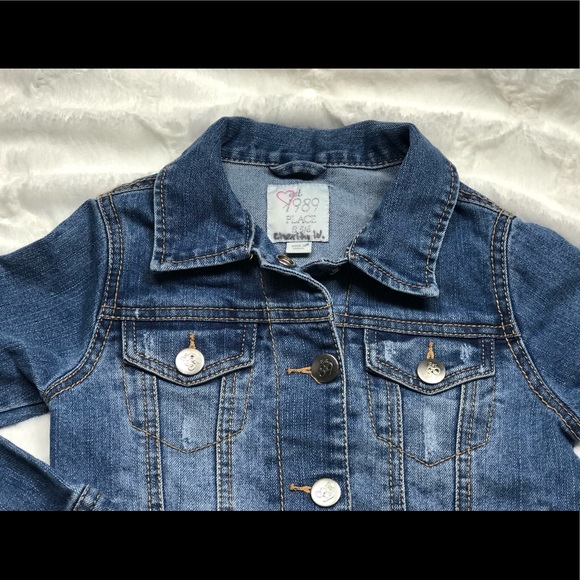Children’s Place Blue Jean Denim Jacket size 5/6 - Picture 3 of 10